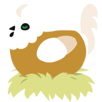 Alois, a gold and cream chicken with a head pattern