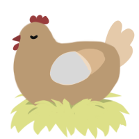 A beige and cream chicken