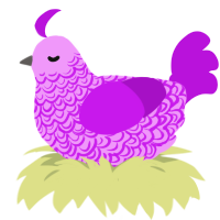 Saori Kido, a lavender and amethyst chicken with a double-lace pattern