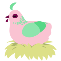 A rose and spring chicken with a neck-speckle pattern