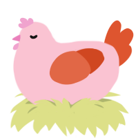 A rose and vermilion chicken