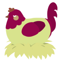 (unnamed), a lemon and maroon chicken with a head pattern