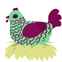 (unnamed), a spring and wine chicken with a lace pattern