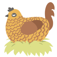 crunchy, a honey and brown chicken with a lace pattern