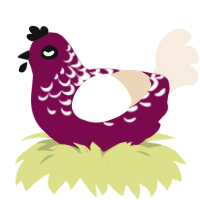 Double Double, a wine and cream chicken with a half-lace pattern