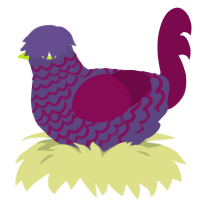 A overcast and wine chicken with a lace pattern