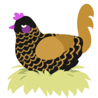 (unnamed), a sable and gold chicken with a lace pattern