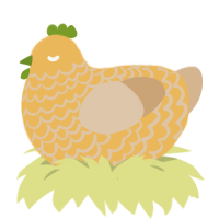 uchuva, a honey and beige chicken with a lace pattern