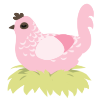 (unnamed), a rose chicken with a half-lace pattern