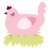 Pinku, a rose chicken