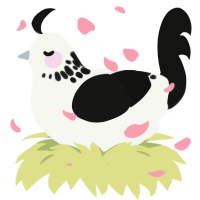 Oreo, a white and black chicken with a neck-speckle pattern