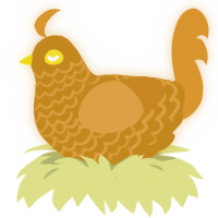King Duncan, a ochre and orange chicken with a lace pattern