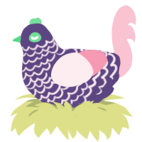 (unnamed), a overcast and rose chicken with a lace pattern