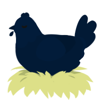 A tumblr chicken with a head pattern