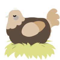 (unnamed), a bark and beige chicken with a head pattern