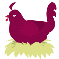 (unnamed), a maroon chicken with a half-lace pattern