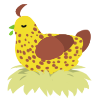 A yellow and russet chicken with a speckle pattern