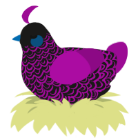 (unnamed), a sable and plum chicken with a double-lace pattern