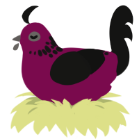 (unnamed), a wine and black chicken with a neck-speckle pattern