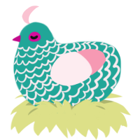 Arizona iced tea, a turquoise and rose chicken with a lace pattern