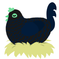 Candle Rainbow, a sable and tumblr chicken with a lace pattern