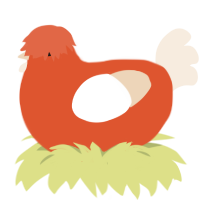 Coronary Artery, a vermilion and cream chicken