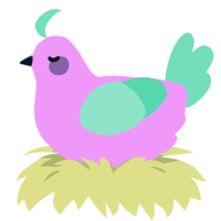 A lavender and mint chicken