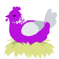Amethyst from SU, a amethyst and mist chicken with a neck-speckle pattern