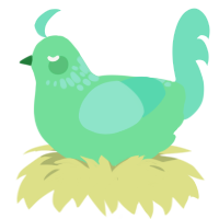 Loofah, a spring and mint chicken with a neck-speckle pattern