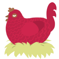 Project Red, a crimson chicken with a lace pattern