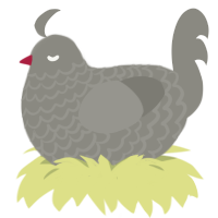 (unnamed), a ash chicken with a lace pattern