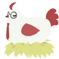 RED Medic, a white and red chicken