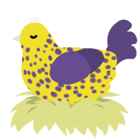 (unnamed), a yellow and overcast chicken with a speckle pattern