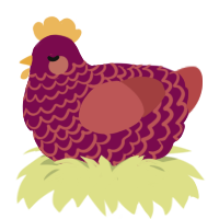 (unnamed), a wine and red chicken with a lace pattern