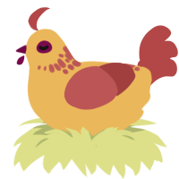 (unnamed), a honey and red chicken with a neck-speckle pattern