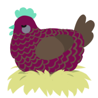 also close, a wine and bark chicken with a lace pattern
