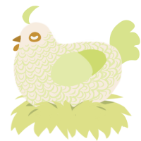 Lemi, a cream and lemon chicken with a double-lace pattern