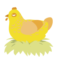 LEMON, a yellow and honey chicken with a half-lace pattern