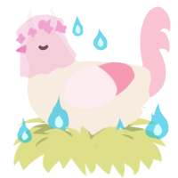 Mozelle, a cream and rose chicken