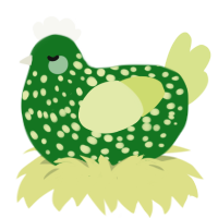 Cucumber, a leaf and lemon chicken with a speckle pattern