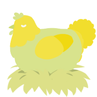 A lemon and yellow chicken with a head pattern