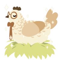 Café, a cream and beige chicken with a half-lace pattern