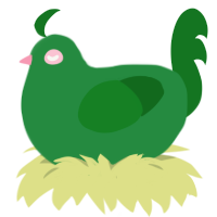 枝豆, a viridian and leaf chicken
