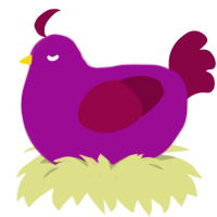 A plum and maroon chicken