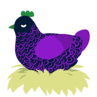 小月亮, a tumblr and violet chicken with a double-lace pattern