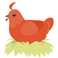 (unnamed), a vermilion chicken with a head pattern