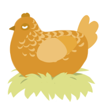 Phosphate, a orange and honey chicken with a half-lace pattern