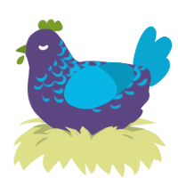 Moonlight Sonata, a overcast and cerulean chicken with a half-lace pattern