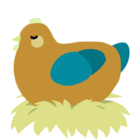 Father Clone, a gold and sea chicken