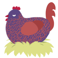 (unnamed), a overcast and red chicken with a double-lace pattern